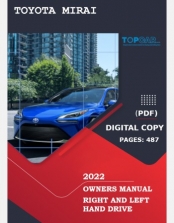 TOYOTA MIRAI 2022 OWNERS MANUAL LHD& RHD
